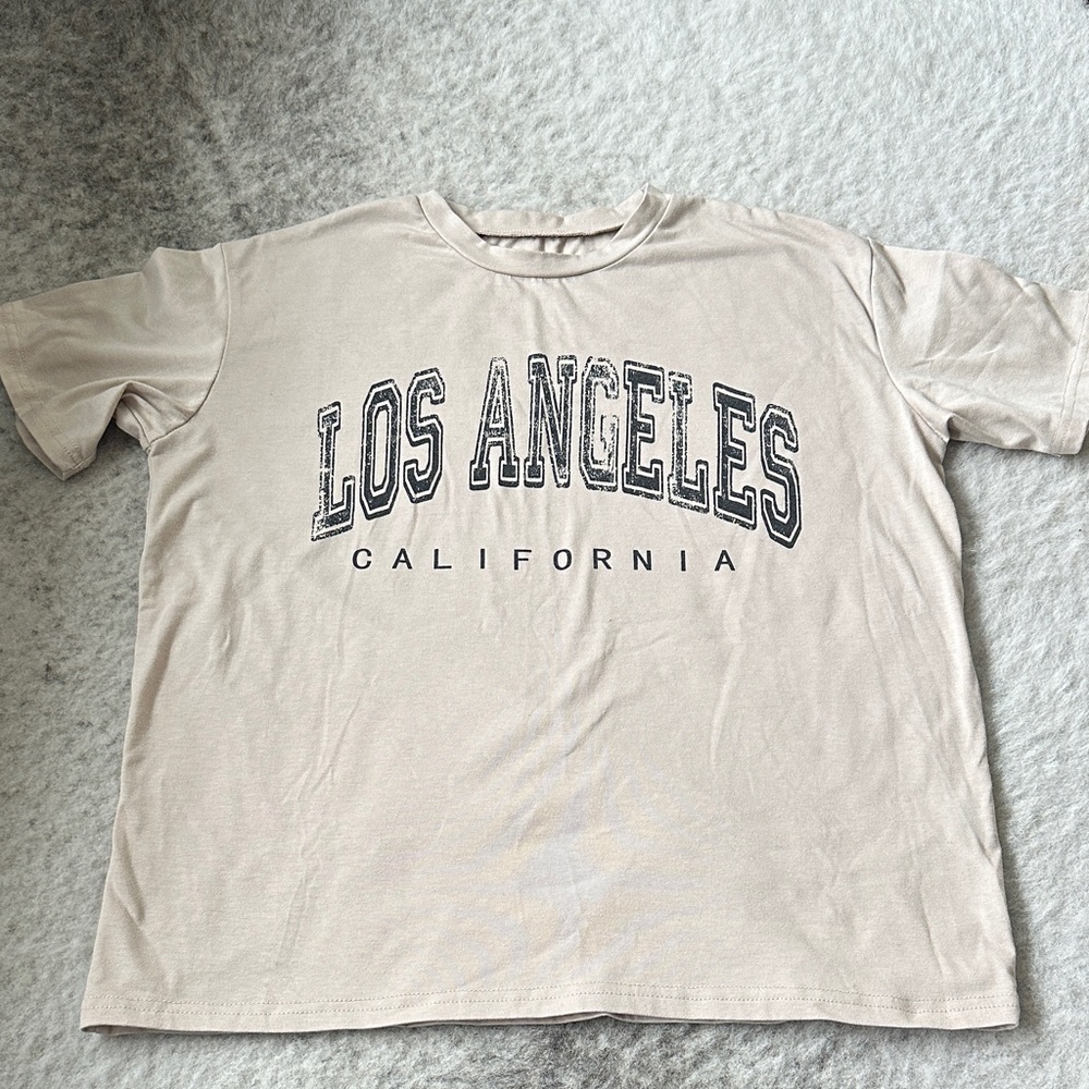Beige Los Angeles Graphic Tee